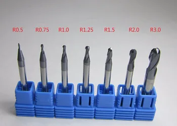 7PCS radius 0.5 0.75 1.0 1.25 1.5 2.0 3.0 mm HRC45 2 flutes Tungsten Carbide Ball Nose End Mill set CNC machin milling cutter
7PCS radius 0.5 0.75 1.0 1.25 1.5 2.0 3.0 mm HRC45 2 flutes Tungsten Carbide Ball Nose End Mill set CNC machin milling cutter