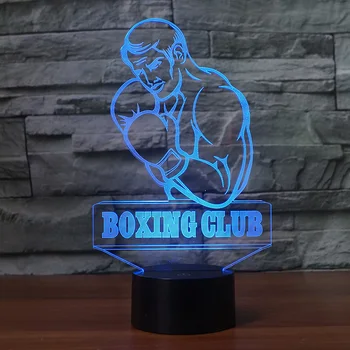 3D Lamp Optical Illusion Night Light Boxing boxer shapes 7 Changing Color Touch Switch USB Power for Living Bed Room Bar
3D Lamp Optical Illusion Night Light Boxing boxer shapes 7 Changing Color Touch Switch USB Power for Living Bed Room Bar