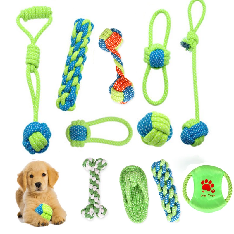 Pet Dog toys Dogs Chew Teeth Cleaning Cotton Green safety Fun Playing Rope Ball for Small Large Dog Cat Toy Pet dog supplies
Pet Dog toys Dogs Chew Teeth Cleaning Cotton Green safety Fun Playing Rope Ball for Small Large Dog Cat Toy Pet dog supplies