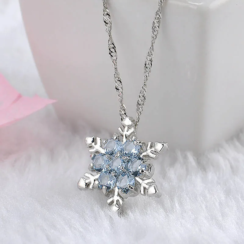 1pc Temperament Light Blue Snowflake Necklace Inlaid Crystal Christmas Gift Pendant Sweater Clavicle Chain Jewelry Accessories
1pc Temperament Light Blue Snowflake Necklace Inlaid Crystal Christmas Gift Pendant Sweater Clavicle Chain Jewelry Accessories