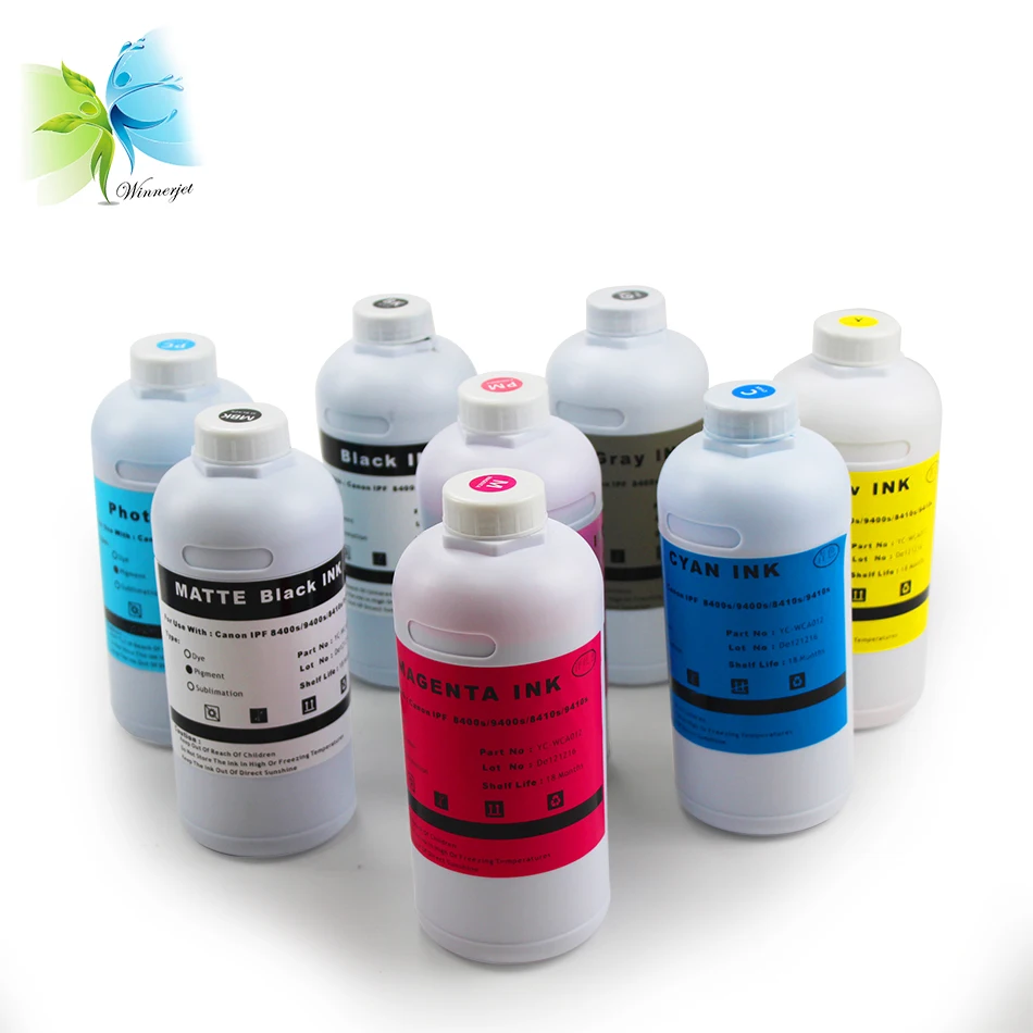 Winnerjet 1000ML X 8 colors pfi-706 pigment ink for Canon IPF9400s IPF8400s bulk ink, excellent printing quality
Winnerjet 1000ML X 8 colors pfi-706 pigment ink for Canon IPF9400s IPF8400s bulk ink, excellent printing quality