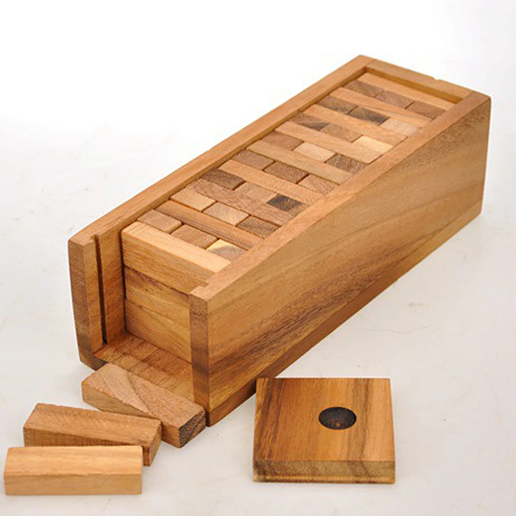 Wooden Stacking Tumbling Tower Block Board Game for Kids Family Traditional Game