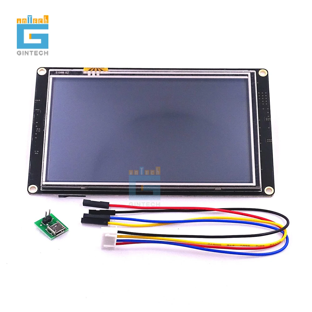 Nextion NX8048K050 enhanced version 5-inch human-computer interface HMI English kernel
Nextion NX8048K050 enhanced version 5-inch human-computer interface HMI English kernel