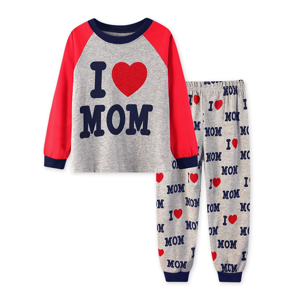 2019 Children clothing Sets Long sleeve Baby boys pajamas suits Girl suit Set sleepwear set cotton Love Dad/Mom shirts+trousers
2019 Children clothing Sets Long sleeve Baby boys pajamas suits Girl suit Set sleepwear set cotton Love Dad/Mom shirts+trousers