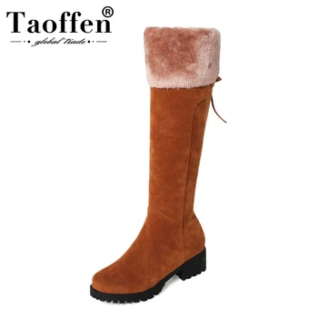 Taoffen Office Lady High Heels Boots Zipper Bowknot Winter Shoes Women Warm Thick Fur Knee High Boots Sexy Shoes Size 32-44
Taoffen Office Lady High Heels Boots Zipper Bowknot Winter Shoes Women Warm Thick Fur Knee High Boots Sexy Shoes Size 32-44