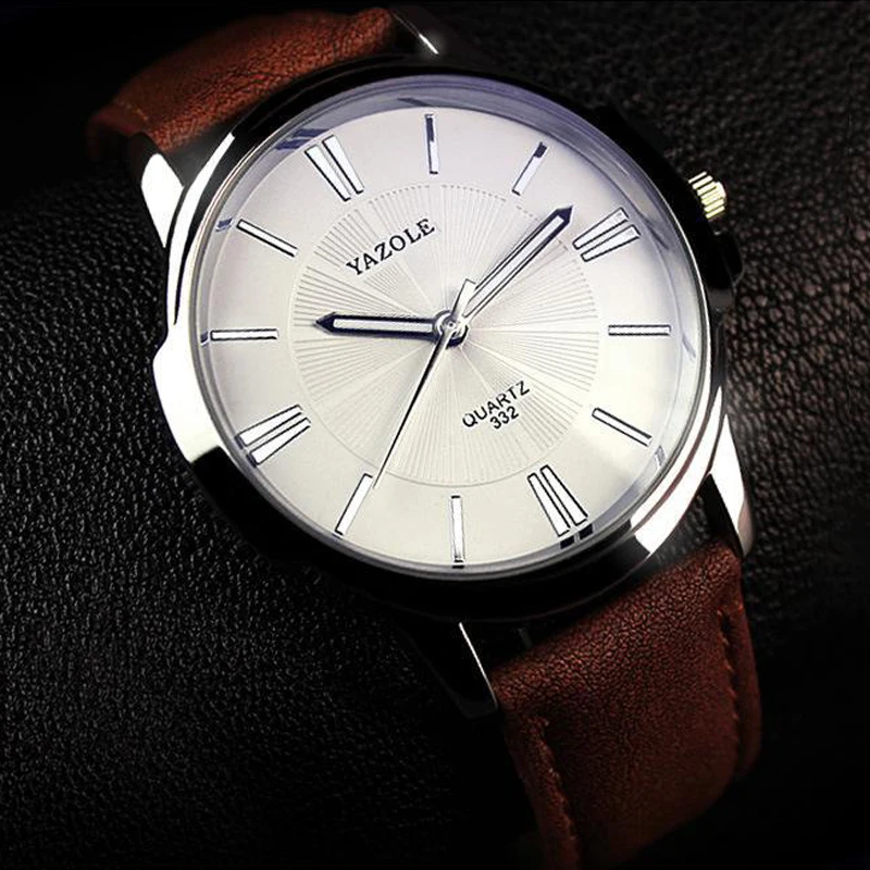 Спортивные мужские часы YAZOLE роскошные брендовые деловые простые наручные