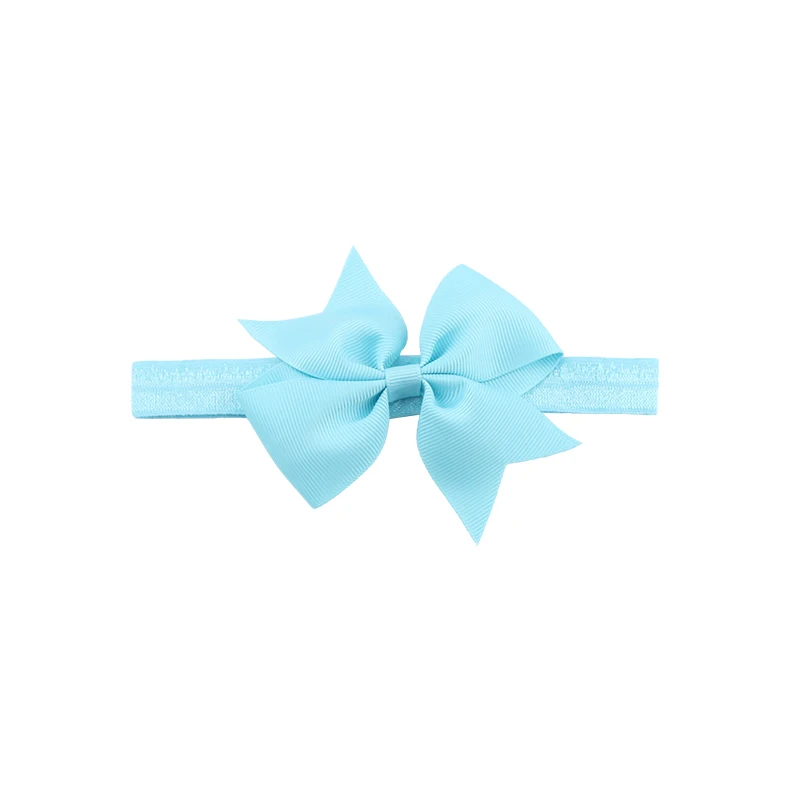 Lovely Printed Floral Fabric Bow Headband Striped Dots Knot Elastic Nylon Hair Band For Girl Children Headwear (7)