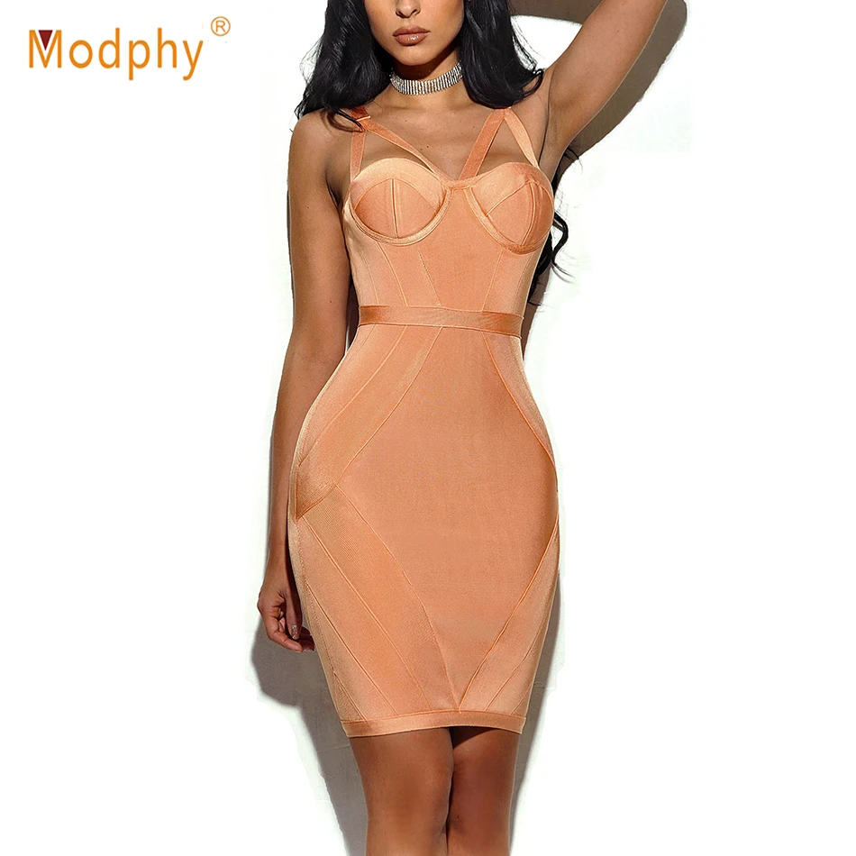 2019 New women orange pink Bandage Dress Sexy Celebrity Evening Party Dress winter Women strap Knee Length Dress Club Dresses
2019 New women orange pink Bandage Dress Sexy Celebrity Evening Party Dress winter Women strap Knee Length Dress Club Dresses