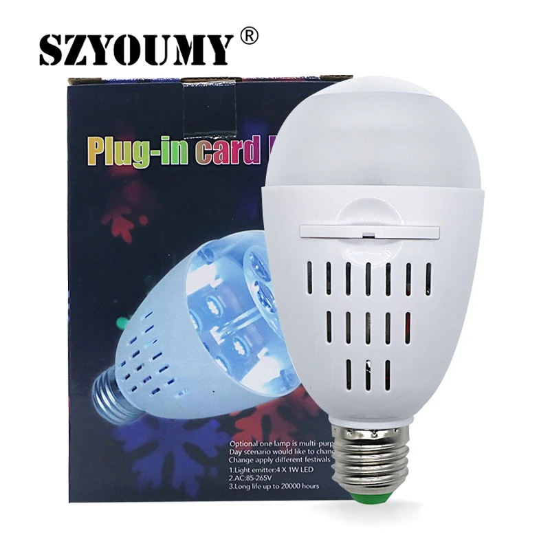 SZYOUMY E27 LED Projection Rotating Stage Bulb Crystal Ball Light Disco Party Lamp Style Xmas Fawn Xmas Colorful Snowflake
SZYOUMY E27 LED Projection Rotating Stage Bulb Crystal Ball Light Disco Party Lamp Style Xmas Fawn Xmas Colorful Snowflake