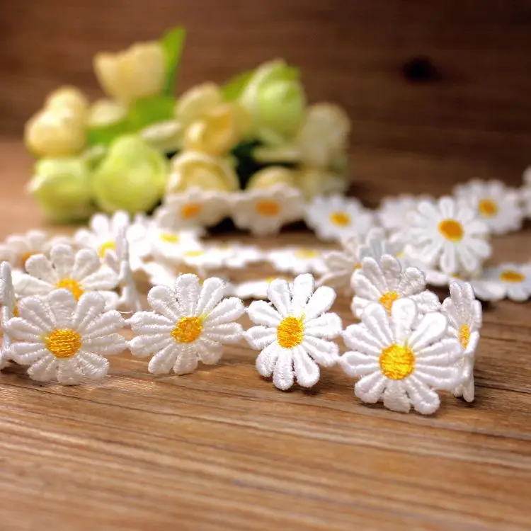 15 yards Rustic wedding decoration Colored daisy flower ribbon cotton lace trim wedding dress bridal shower supply
15 yards Rustic wedding decoration Colored daisy flower ribbon cotton lace trim wedding dress bridal shower supply