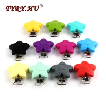 TYRY.HU 1Pc Flower Shaped Baby Pacifier Clips Silicone Teether With Metal Clips For Baby Teething Nipple Pacifier Chain Making
TYRY.HU 1Pc Flower Shaped Baby Pacifier Clips Silicone Teether With Metal Clips For Baby Teething Nipple Pacifier Chain Making