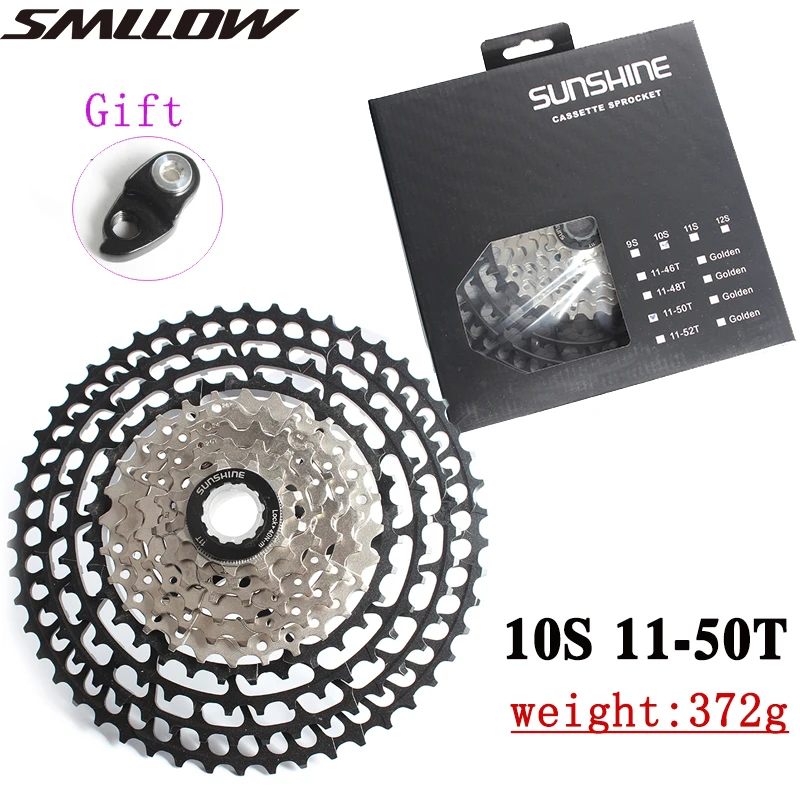 SUNSHINE-SZ10Speed SLR 2 Cassette 11-50T Wide Ratio Ultralight 372g CNC Freewheel MTB Mountain Bike Bicycle Parts for m6000 7000
SUNSHINE-SZ10Speed SLR 2 Cassette 11-50T Wide Ratio Ultralight 372g CNC Freewheel MTB Mountain Bike Bicycle Parts for m6000 7000