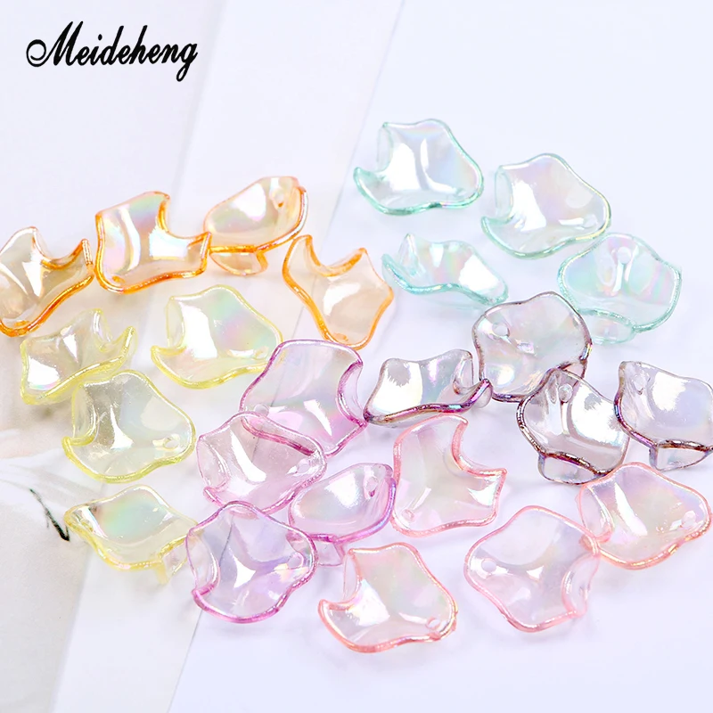 AB color Acrylic Peony Petals transparent Color plating beads Small lotus leaf Handmade Jewelry Accessories ornament design
AB color Acrylic Peony Petals transparent Color plating beads Small lotus leaf Handmade Jewelry Accessories ornament design