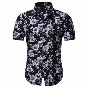 Black Hawaiian Beach Short Sleeve Shirt Men 2019 Summer Fashion Floral Print Tropical Aloha Shirts Party Holiday Chemise Homme
Black Hawaiian Beach Short Sleeve Shirt Men 2019 Summer Fashion Floral Print Tropical Aloha Shirts Party Holiday Chemise Homme