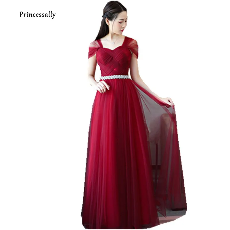 New Wine Red Bridesmaid Dresses Long Cap Sleeve Pleat Beading Waist Emerald Blue Dusty Pink Cheap Prom Graduation Gown Vestidos
New Wine Red Bridesmaid Dresses Long Cap Sleeve Pleat Beading Waist Emerald Blue Dusty Pink Cheap Prom Graduation Gown Vestidos
