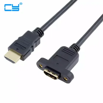 HDMI A 1.4 19pin male to hdmi A type Female extension cable with Screw Hole Can Lock Panel Mount Cable 30cm 60cm 100cm 150cm
HDMI A 1.4 19pin male to hdmi A type Female extension cable with Screw Hole Can Lock Panel Mount Cable 30cm 60cm 100cm 150cm