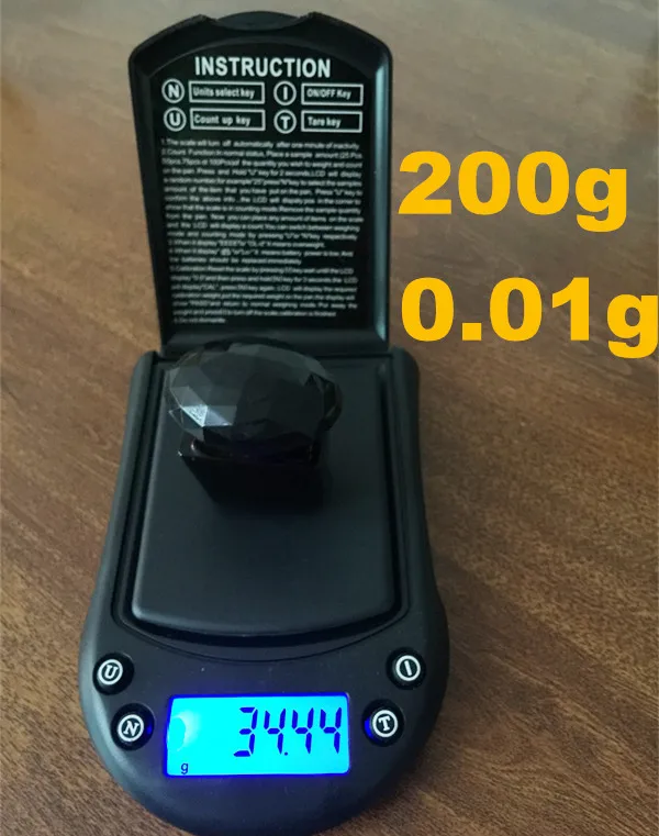 Image 10pcs Hot Sale 200g x 0.01g Mini Electronic Digital Jewelry diamond portable Scale Balance Pocket Gram LCD Display weighting