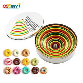 12Pcs/set Sweet Donuts Maker Cutter Stainless Stee Plastic Mousse Cake Bread Dessert Ring Circle Bake Mold Kitchen Baking Tools
12Pcs/set Sweet Donuts Maker Cutter Stainless Stee Plastic Mousse Cake Bread Dessert Ring Circle Bake Mold Kitchen Baking Tools
