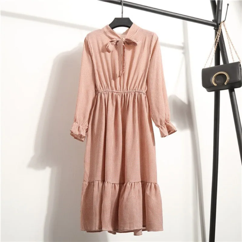 Summer Autumn Chiffon Print Dress Casual Cute Women floral Long Bowknot Dresses Long Sleeve Vestido S-XL Size
Summer Autumn Chiffon Print Dress Casual Cute Women floral Long Bowknot Dresses Long Sleeve Vestido S-XL Size