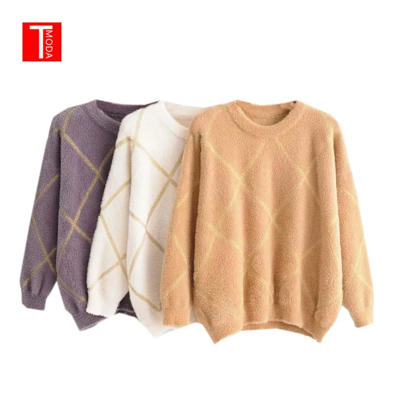 2018 Women Winter Mohair Thick Sweater Pullover Knitting Gray Purple Beige Jumper Pull Femme Loose Women's Cashmere Sweaters
2018 Women Winter Mohair Thick Sweater Pullover Knitting Gray Purple Beige Jumper Pull Femme Loose Women's Cashmere Sweaters