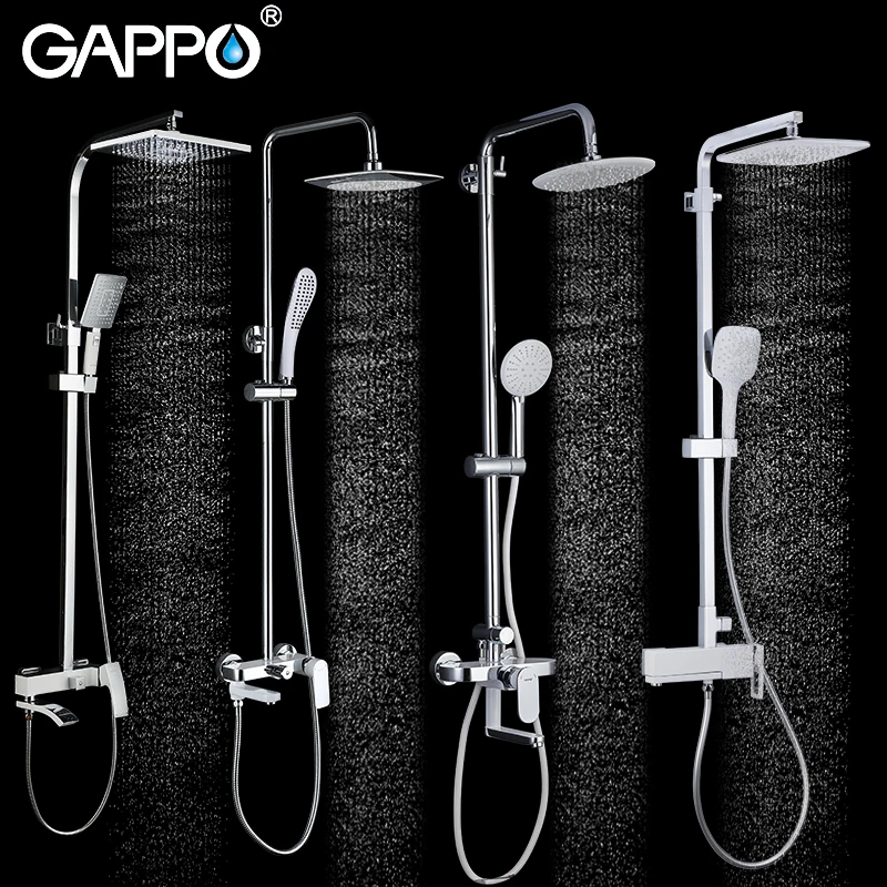 

GAPPO Shower Faucets rainfall shower set wall mounted Bathroom mixer taps shower faucet waterfall bath tub faucet grifo ducha