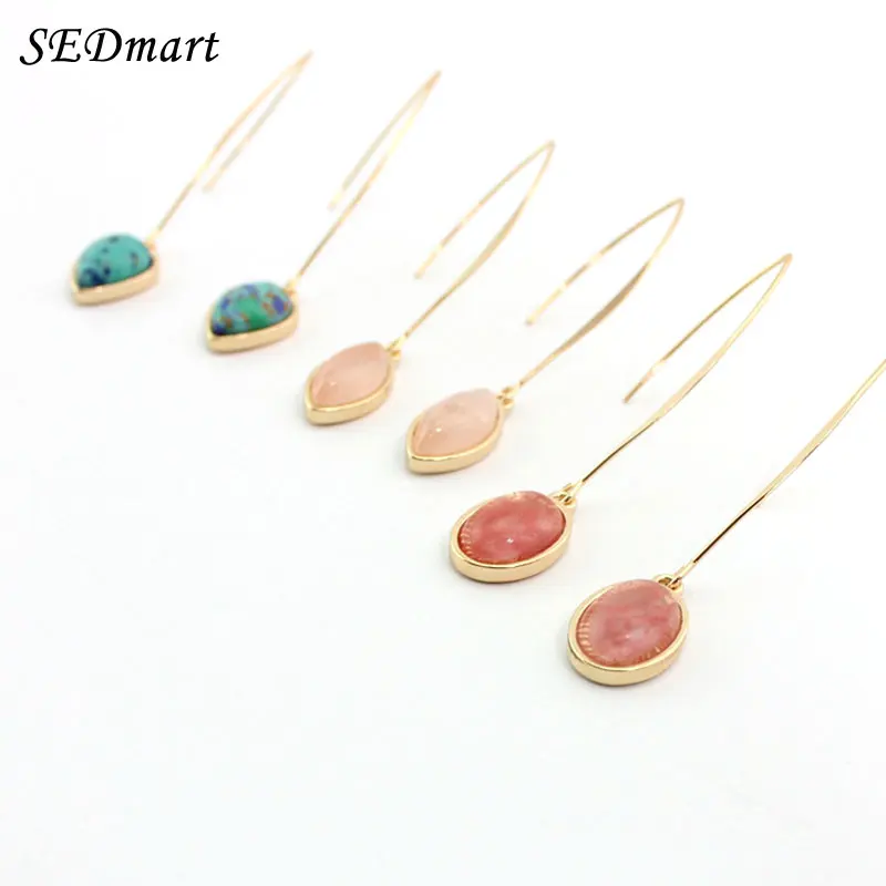 SEDmart Tear Drop Pink Crystal Cherry Quartz Natural Stone Drop Earrings Dangle Earrings For Women
SEDmart Tear Drop Pink Crystal Cherry Quartz Natural Stone Drop Earrings Dangle Earrings For Women