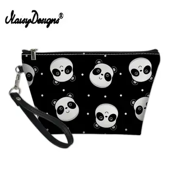 NOISYDESIGNS Small Women Cosmetic Organizer Bag With Black Panad Prints Waterproof PU Travel Bag Fashion Women Brand Makeup Bag
NOISYDESIGNS Small Women Cosmetic Organizer Bag With Black Panad Prints Waterproof PU Travel Bag Fashion Women Brand Makeup Bag