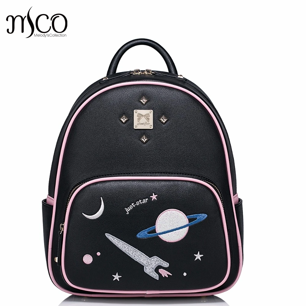 Brand Design Interstellar Space Embroidery Rivets PU Women Leather Ladies Backpack Shoulders School Travel Bags Student Daypack Brand Design Interstellar Space Embroidery Rivets PU Women Leather Ladies Backpack Shoulders School Travel Bags Student Daypack<br><br>Aliexpress