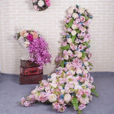 Exellent 210cm long Pink with grass green roses flower table runner Wedding Artifical Silk Flower Backdrop Wedding Decoration
Exellent 210cm long Pink with grass green roses flower table runner Wedding Artifical Silk Flower Backdrop Wedding Decoration