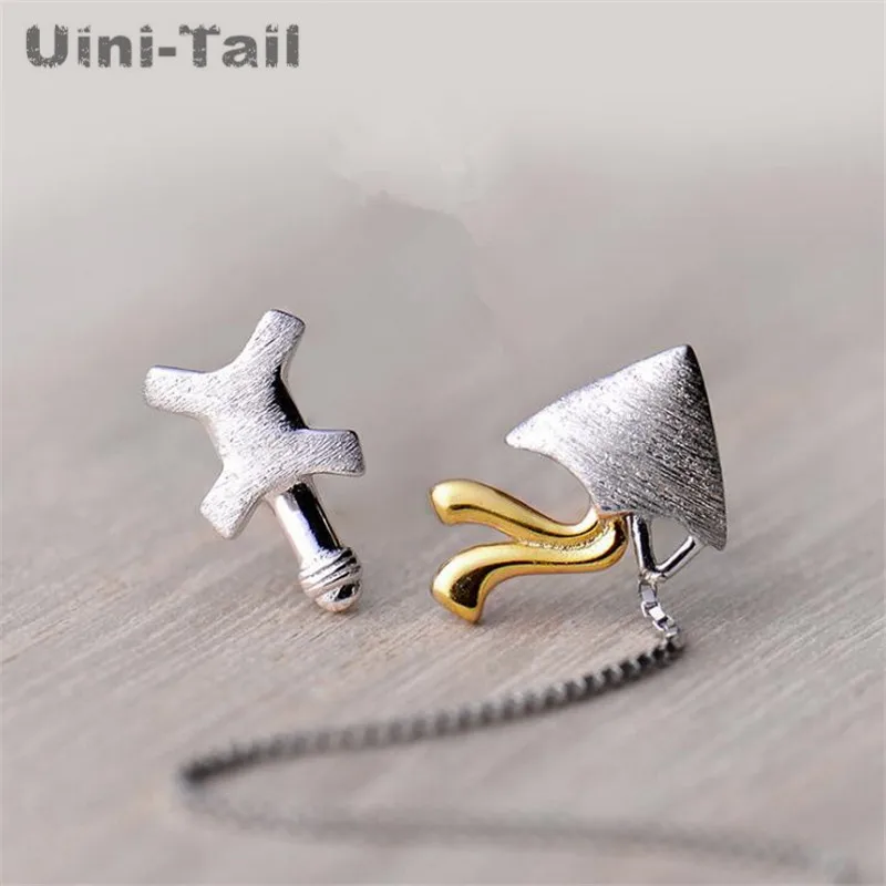 Uini-Tail hot new 925 sterling silver cartoon cute asymmetric kite personality long earrings female Korean fashion simple GN995
Uini-Tail hot new 925 sterling silver cartoon cute asymmetric kite personality long earrings female Korean fashion simple GN995