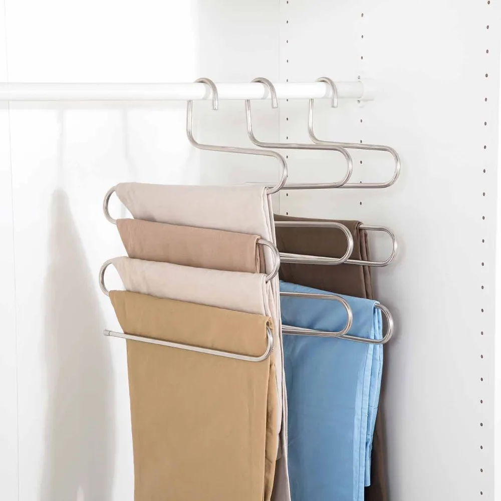 High Quilaty 5 Layers Trousers Hanger Pants Clothes Holder Rack S Shape Multi-Purpose For Tie Organizer Storage Hanger
High Quilaty 5 Layers Trousers Hanger Pants Clothes Holder Rack S Shape Multi-Purpose For Tie Organizer Storage Hanger