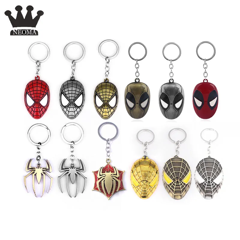 Avengers 4 Spider-Man Venom Deadpool Mask Keychain DC Superhero Keyring Key Chains Violent Bear Spider-Man Fashion Chain
Avengers 4 Spider-Man Venom Deadpool Mask Keychain DC Superhero Keyring Key Chains Violent Bear Spider-Man Fashion Chain