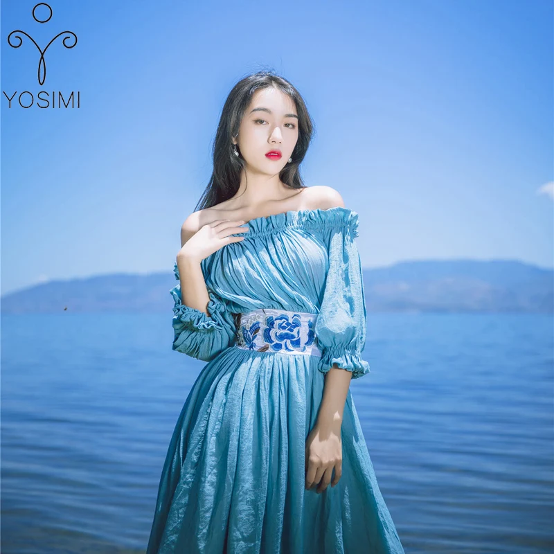 YOSIMI 2019 Summer Long Woman Dress Maxi Elegant Cotton And Linen Designs Floral Embroidery Bohemian For Travel High Quality
YOSIMI 2019 Summer Long Woman Dress Maxi Elegant Cotton And Linen Designs Floral Embroidery Bohemian For Travel High Quality