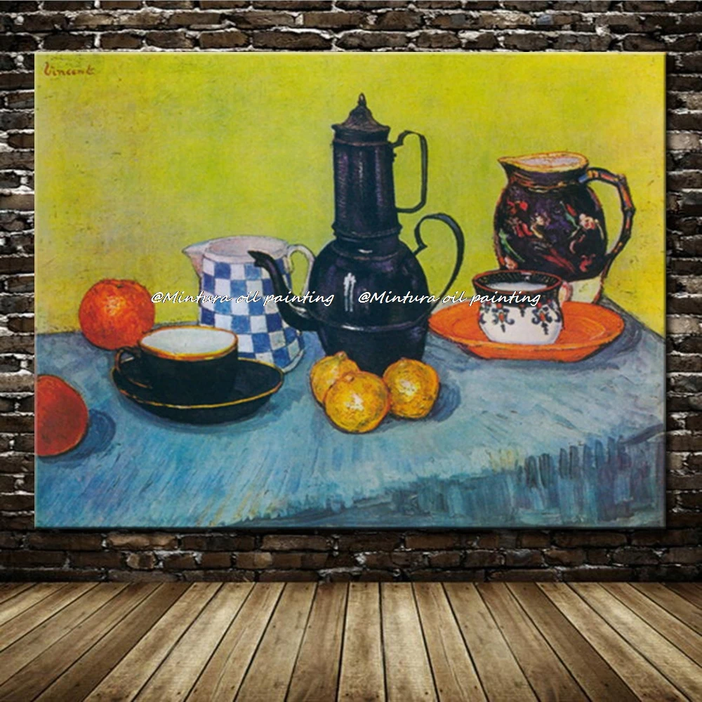 Enamel Coffeepot Earthenware And Fruit Of Vincent Van Gogh Reproduction Oil Painting On Canvas Wall Art For Home Decor
Enamel Coffeepot Earthenware And Fruit Of Vincent Van Gogh Reproduction Oil Painting On Canvas Wall Art For Home Decor