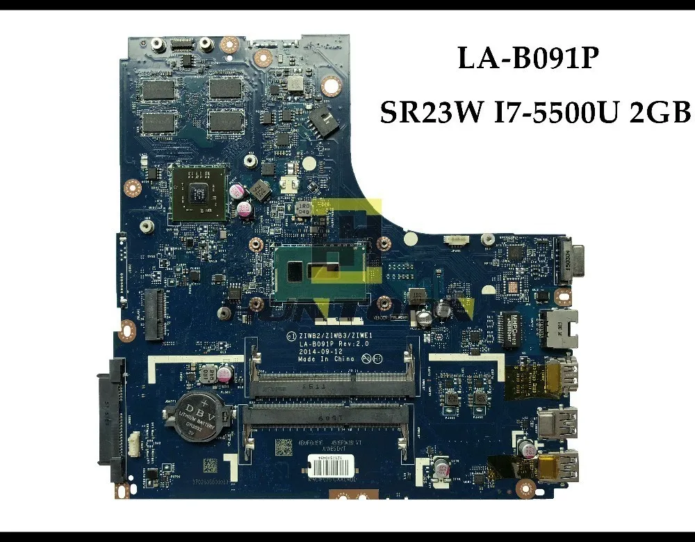 High quality for Lenovo Ideapad B50-80 Laptop Motherboard ZIWB2/ZIWB3/ZIWE1 LA-B091P SR23W I7-5500U R5 M330 2GB Fully Tested
High quality for Lenovo Ideapad B50-80 Laptop Motherboard ZIWB2/ZIWB3/ZIWE1 LA-B091P SR23W I7-5500U R5 M330 2GB Fully Tested