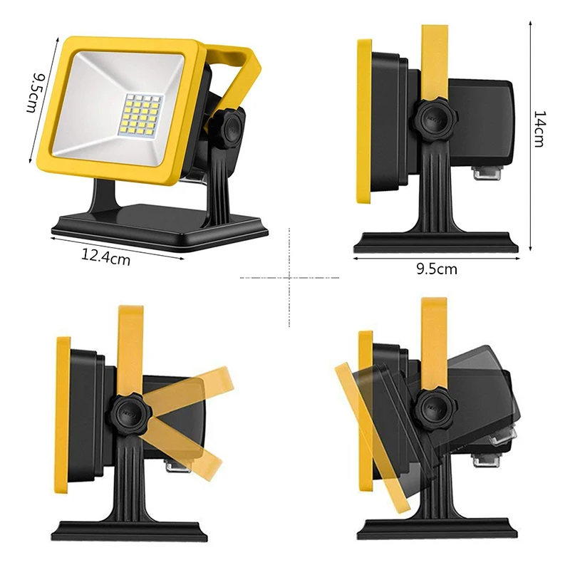 LED Work Light Rechargeable with Magnetic Battery Powered Waterproof Spotlight Camping 15W Floodlight Emergency Safety Lights
LED Work Light Rechargeable with Magnetic Battery Powered Waterproof Spotlight Camping 15W Floodlight Emergency Safety Lights