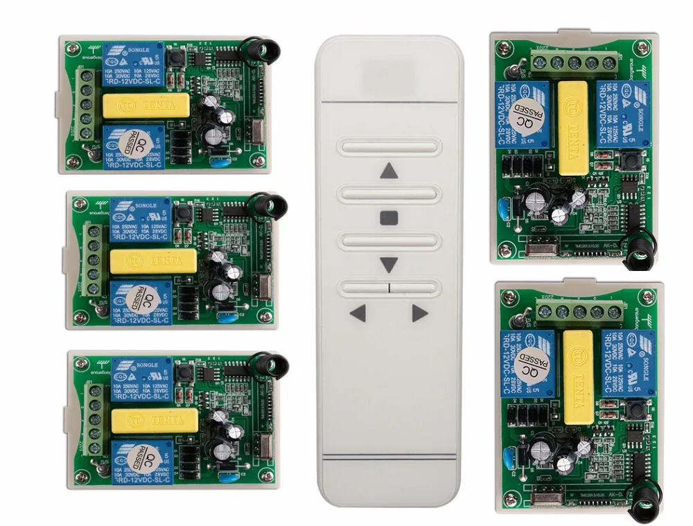 AC220V Digital display intelligent RF remote control switch +5*receiver/ projection screen/Tubular motor garage door / shutters
AC220V Digital display intelligent RF remote control switch +5*receiver/ projection screen/Tubular motor garage door / shutters