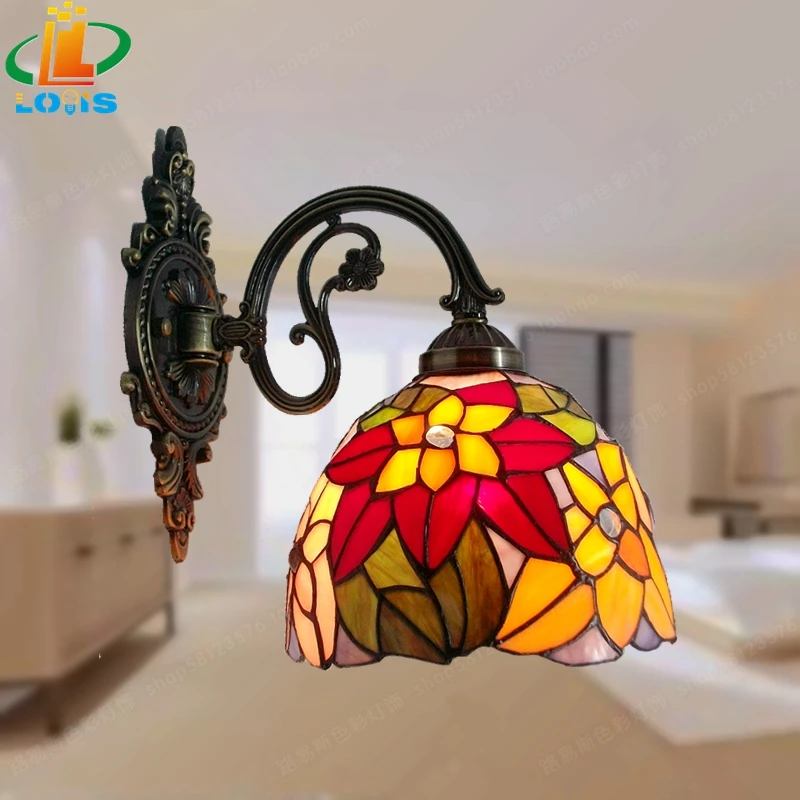 Direct manufacturers exporting European style wall lamp antique Tiffany bedside lamps balcony staircase lighting glass
Direct manufacturers exporting European style wall lamp antique Tiffany bedside lamps balcony staircase lighting glass