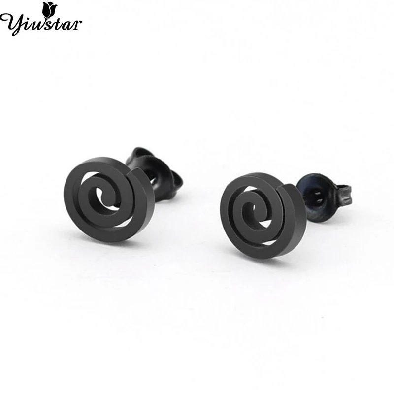 Yiustar Womem Gold/Black Color Stainless Steel Cute Stud Earrings Lovely Spiral Stud Earring for Girls Kids Piercing Gift
Yiustar Womem Gold/Black Color Stainless Steel Cute Stud Earrings Lovely Spiral Stud Earring for Girls Kids Piercing Gift