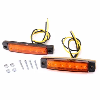 1Pair 6 LED Bus Van Boat Truck Trailer Side Marker Tail Light Lamp Yellow/Amber 12V Auto Bulbs
1Pair 6 LED Bus Van Boat Truck Trailer Side Marker Tail Light Lamp Yellow/Amber 12V Auto Bulbs