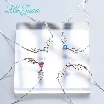 L&zuan New Antler Shaped 925 Sterling Silver Pendant Necklace for Woman Natural Topaz/Amethyst/Garnet Necklace Christmas Gifts
L&zuan New Antler Shaped 925 Sterling Silver Pendant Necklace for Woman Natural Topaz/Amethyst/Garnet Necklace Christmas Gifts