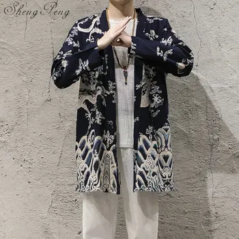 2018 new kimono jackets men terry material cotton heather grey high street men's jackets male clothing traditional chinese CC129
2018 new kimono jackets men terry material cotton heather grey high street men's jackets male clothing traditional chinese CC129