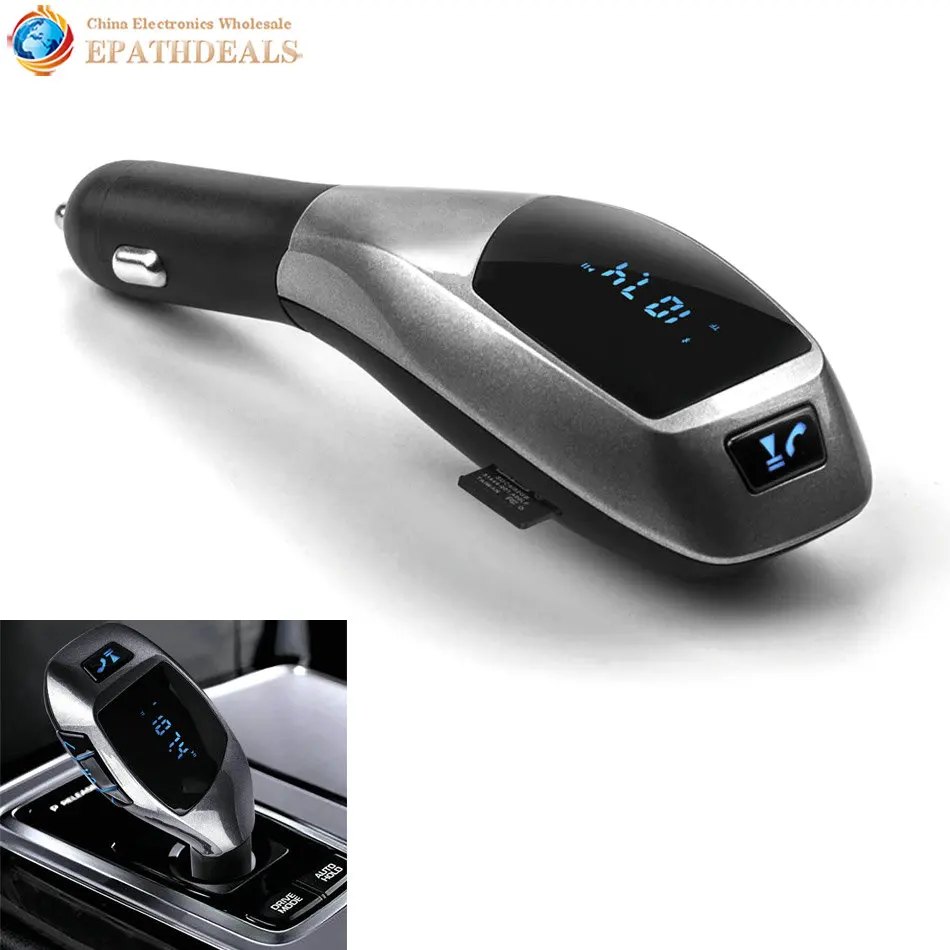 Handsfree Wireless Bluetooth Car Kit FM Transmitter Radio Auto X5 Stereo MP3 Music Player USB Charger Adapter with LCD Screen
Handsfree Wireless Bluetooth Car Kit FM Transmitter Radio Auto X5 Stereo MP3 Music Player USB Charger Adapter with LCD Screen