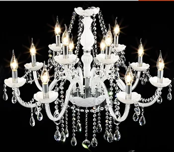 Hot Sale Pendant Lamp Atmospheric Contracted White European Crystal Chandelier Sitting Room Dining-room Light Luxury Candle
Hot Sale Pendant Lamp Atmospheric Contracted White European Crystal Chandelier Sitting Room Dining-room Light Luxury Candle