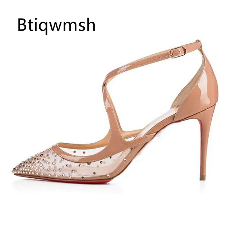 2019 Sexy Mesh Gladiator Sandals Women Pointed Toe Rhinestone Cross Strap High Heel Shoes Woman Party Shoes
2019 Sexy Mesh Gladiator Sandals Women Pointed Toe Rhinestone Cross Strap High Heel Shoes Woman Party Shoes
