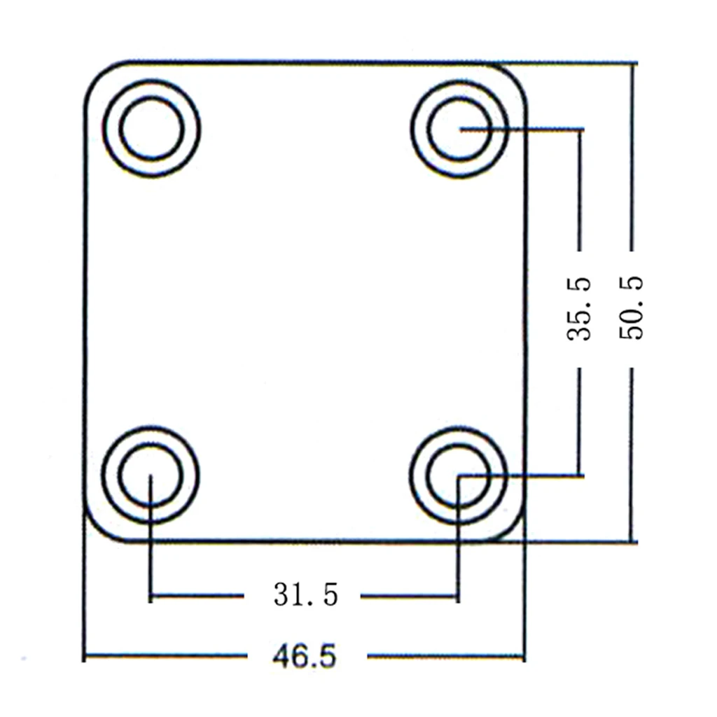 6.35mm 1/4'' Jack Plate Socket & Electric Guitar Neck Plate for for Strat Tele LP SG Guitars