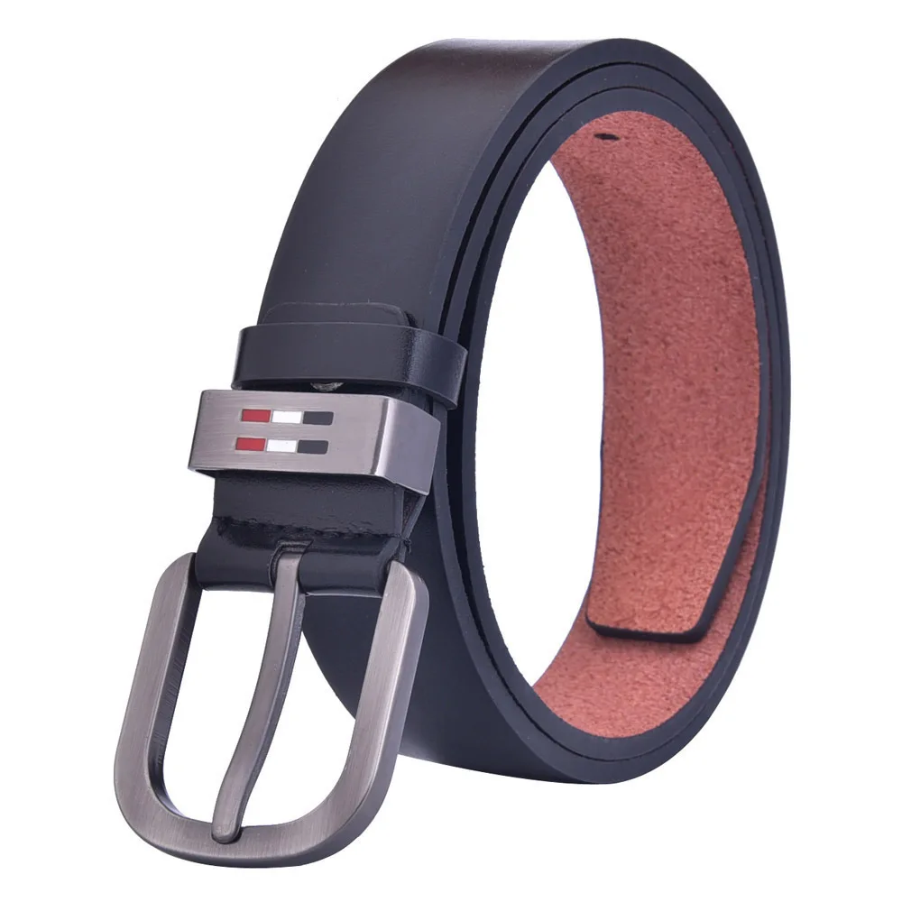2016882 business MEN brown black PU leather strip strap belt