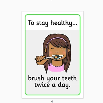 10Pcs Good Habits To Stay Healthy English Chart Poster Pre-Kindergarten Wall Stickers Flash Card A4 Baby Gifts
10Pcs Good Habits To Stay Healthy English Chart Poster Pre-Kindergarten Wall Stickers Flash Card A4 Baby Gifts