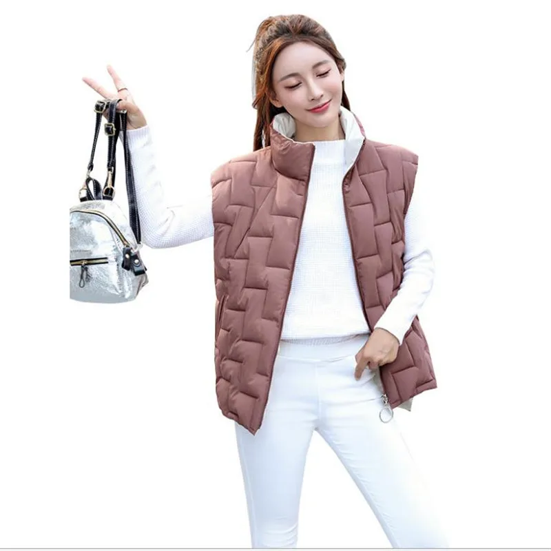 2018 New Autumn Winter Women Short Vest Loose Down Cotton Stand-Collar Casual Women Vest Zippers Outerwear Warm Vest Mujer Q583
2018 New Autumn Winter Women Short Vest Loose Down Cotton Stand-Collar Casual Women Vest Zippers Outerwear Warm Vest Mujer Q583