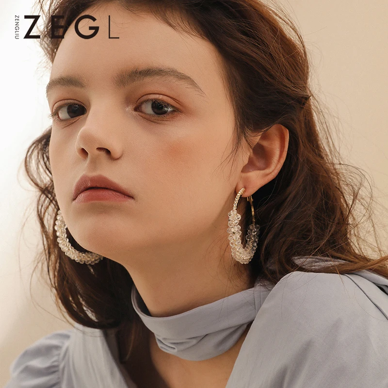 ZEGL exaggerated big circle earrings female ear ring temperament Korea circle earrings simple wild personality earrings
ZEGL exaggerated big circle earrings female ear ring temperament Korea circle earrings simple wild personality earrings